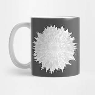 Geometric Frost Flower in Black and White Mug